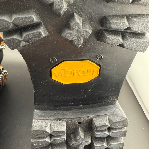 Alexander Wang Spencer Brown Black Fur Dyed Calf Leopard Print Booties Size 7 - Picture 4 of 5